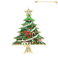 CHRISTMAS TREE BROOCH PIN
