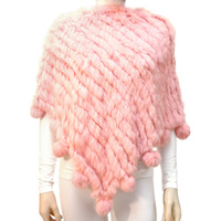 Real Rabbit Fur Poncho