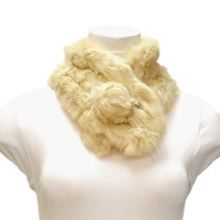 2 Line Real Rabbit Fur Neck Wrap Scarf